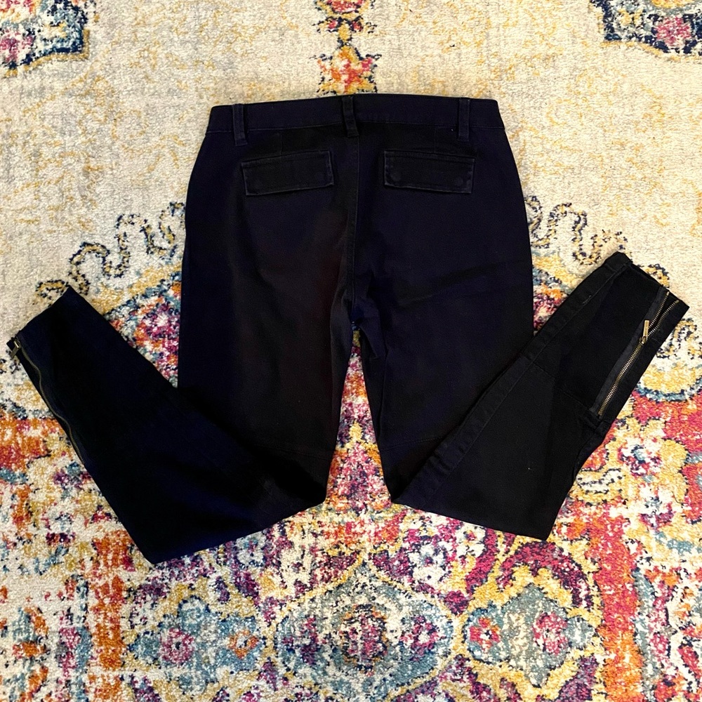 Michael Kors navy skinny pants with bronze hardware -size 4 - Picture 4 of 10